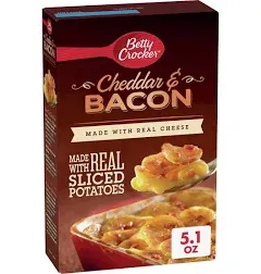 Betty Crocker Cheddar and Bacon Potatoes, Made with Real Cheese, 5.1 oz (Pack of 12)