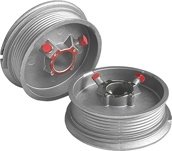 Standard Lift Garage Door Cable Drums 400-8 (1 Pair) - Fits Up to 8ft Doors, 1" Shaft, 1/8" Cables, 530lbs Max Weight