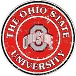 Ohio State Buckeyes 12 inch Embossed Metal Nostalgia Circular Sign