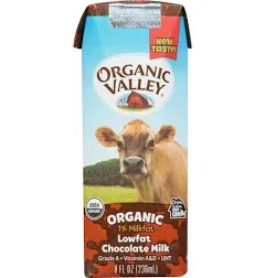 Organic Valley Aseptic Chocolate Milk 8 Fluid Ounce - 24 per Case.