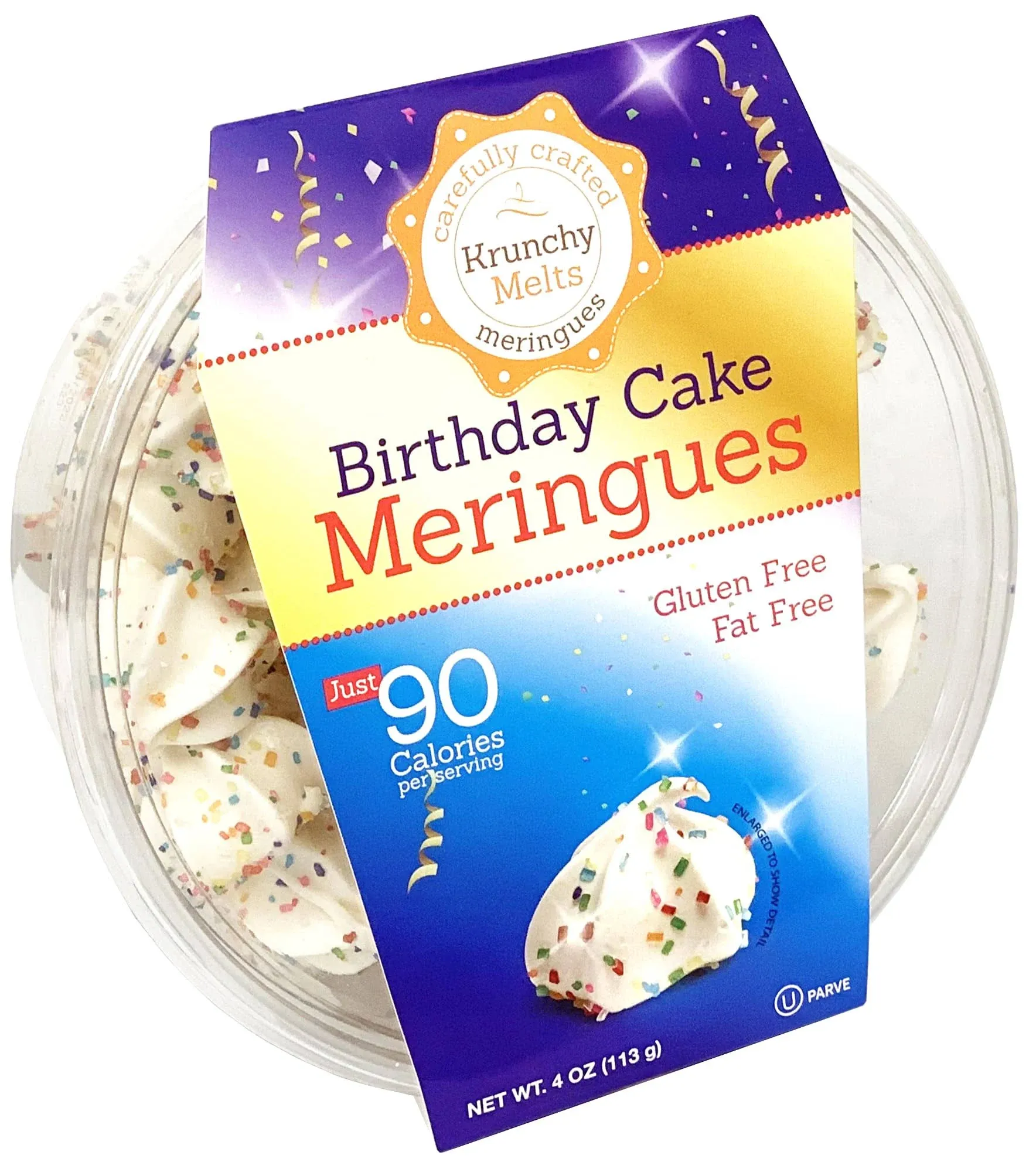 Krunchy Melts Birthday Cake Meringue Cookies (4 oz)