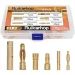 100PCS 2Mm 3.5Mm 4Mm Female Male Gold Banana Bullet Connector Plug for RC Batter