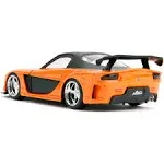 Jada Toys Fast and Furious Han&#039;s Mazda RX-7 Diecast Model Car - Orange (30736)