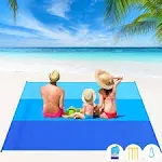 BYDOLL Beach Blanket 78''81'' 4-7 Adults Oversized Lightweight Waterproof Sandproof Beach Blanket Large Picnic Mat Beach Blanket for Beach Travel Cam