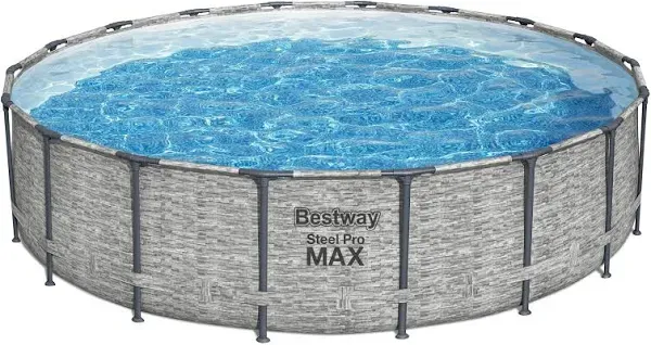 Bestway 10' x 30" Steel Pro Frame Max Round Above Ground Swimming Pool with Pump