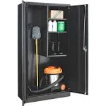 Global Industrial Unassembled Janitorial Cabinet 36x18x72 Black