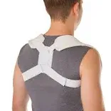 BraceAbility Clavicle Support Brace - Figure 8 Upper Back Brace Posture Corrector for Women and Men, Shoulder Straightener, Kyphosis Relief, Sling for Injuries and Fractures (Small)