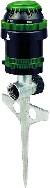 Orbit 58572N H2O-6 Gear-Drive Sprinkler on Plastic Wheel Base