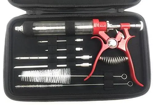 Marinade Meat Injector Gun Kit with CASE, Cleaning Brushes, 2 oz Large Capaci...