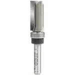 Amana Tool 45460-3TS Carbide Tipped Flush Trim Plunge Template 1/2 D x 1 CH x 1/4 Inch SHK w Upper Ball Bearing 3 Flute Router Bit