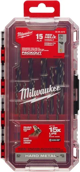 Milwaukee 48-89-2370 RED HELIX Cobalt Drill Bit Set