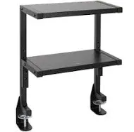 VIVO Clamp-on 13" Above or Below Desk 2-Tier Shelving Unit