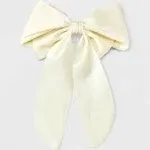 A New Day Satin Bow Hair Barrette ( cream)