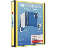 Staples Better 1-Inch D Ring Binder Orange