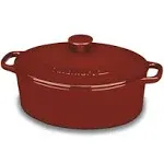 Cuisinart Red Enameled Cast Iron 5.5-Qt. Oval Casserole