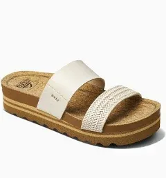 Women's Cushion Vista Hi Slides in Natural Braid | REEF®