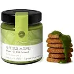 Osulloc Green Tea Milk Spread (7.05 oz 200g) Made of Finest Matcha from Jeju Island Matcha-Infused Spreads