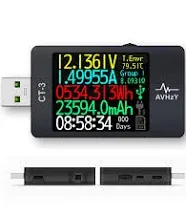 AVHzY USB Power Meter USB 3.1 Tester Digital Multimeter current Tester Voltage Detector Lua Interpreter Integrated Dc 26V 6A PD 2.0/3.0 Qc 2.0/3.0