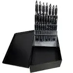 Astro Pneumatic TS29 Onyx 29-pc TurboStep HSS Reduced-Shank Mechanics-Length Drill Bit Set