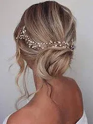 Unicra Women and Girls Wedding Rhinestone Hair Vine Bridal Headband