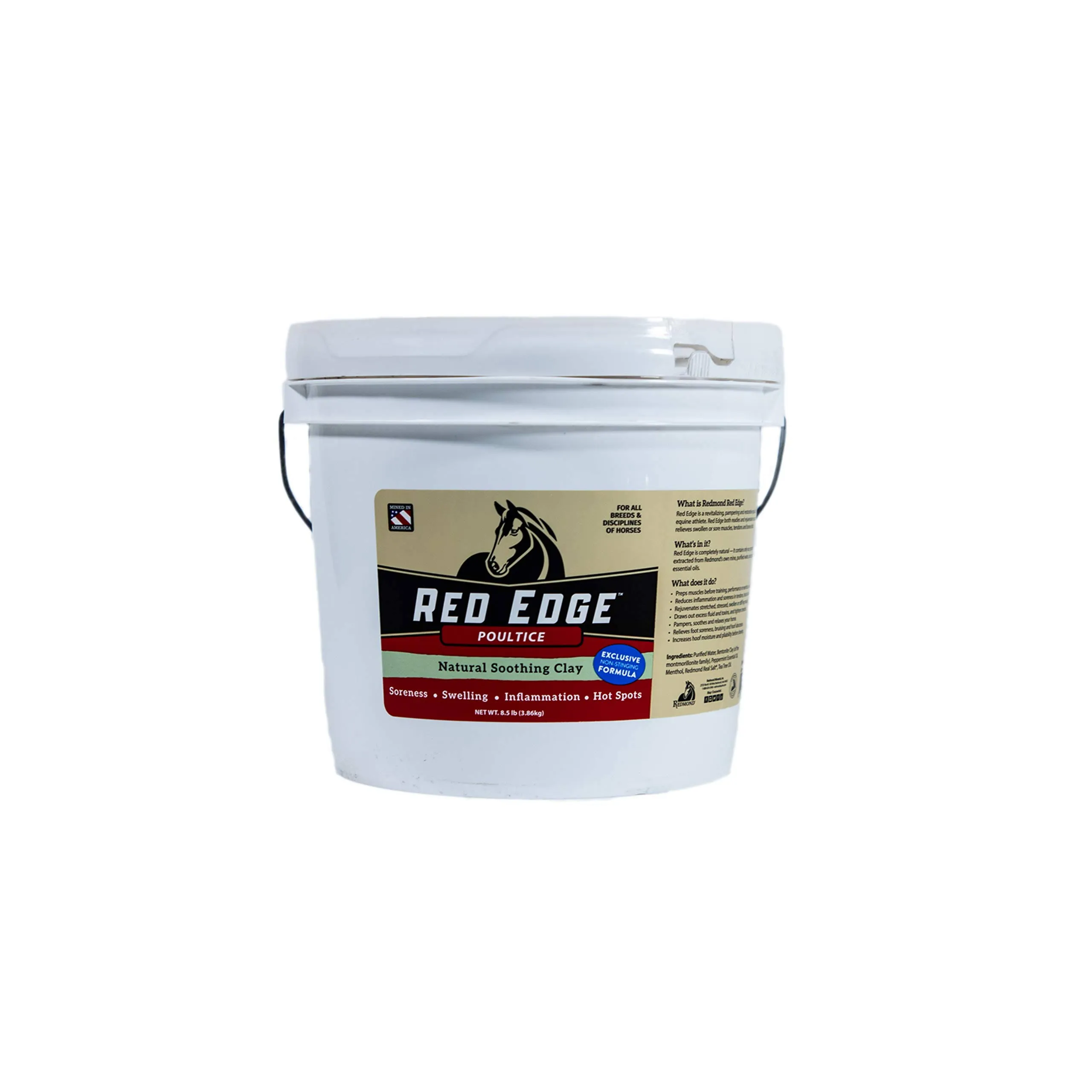 Redmond Red Edge Equine Poultice, Natural Soothing Clay for All Horse Breeds,...