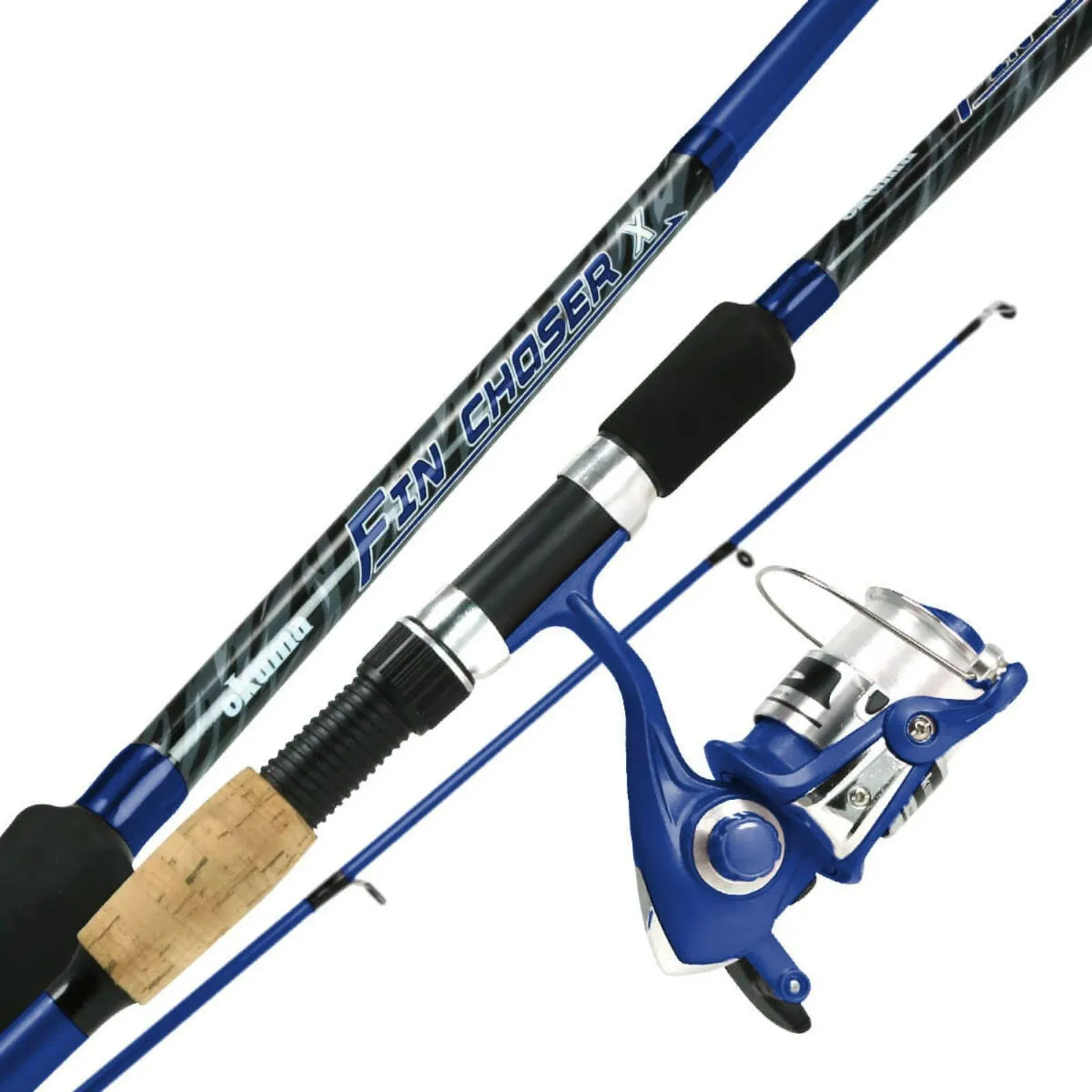 Okuma Fin Chaser X Rod/Reel Combo Durable Glass-Fiber Spinning - FNX-662-30BL