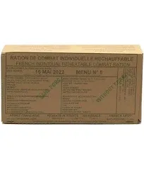 French MRE Army Ration Meal Ready to Eat Emergency Food Supplies