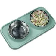 Gentledog Cat Bowls for Food and Water,Premium Removable Stainless Steel Pink