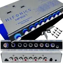 Hifonics Car Audio Equalizer 7-Band / 9-Volt Line-Driver Multiple-Sourc<wbr/>e Signal