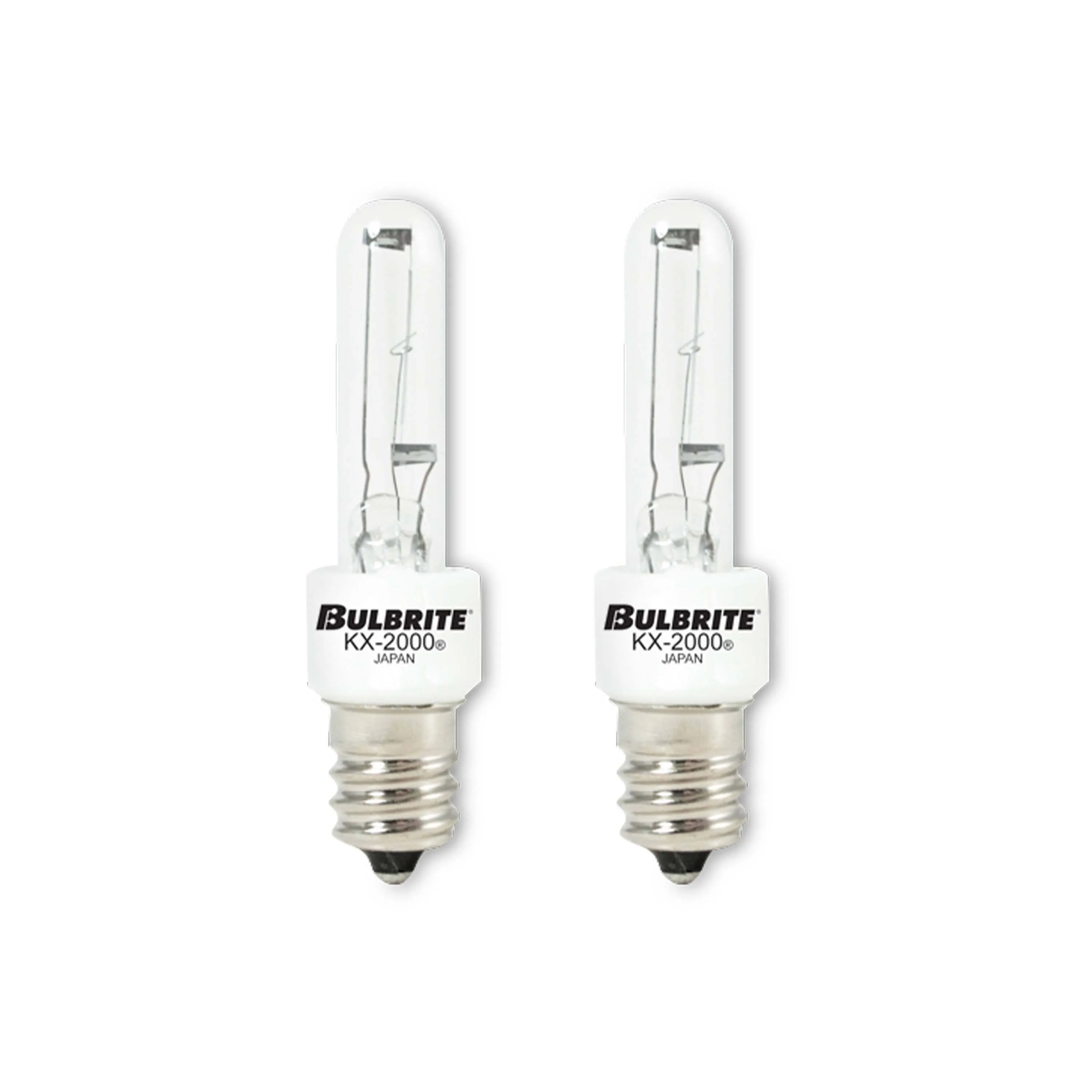 Bulbrite 473060 - 2PK - 60W - T3 - Candelabra Base - 120V - 2700K - 3,000Hrs - Dimmable - Clear - Krypton/Xenon Bulbs