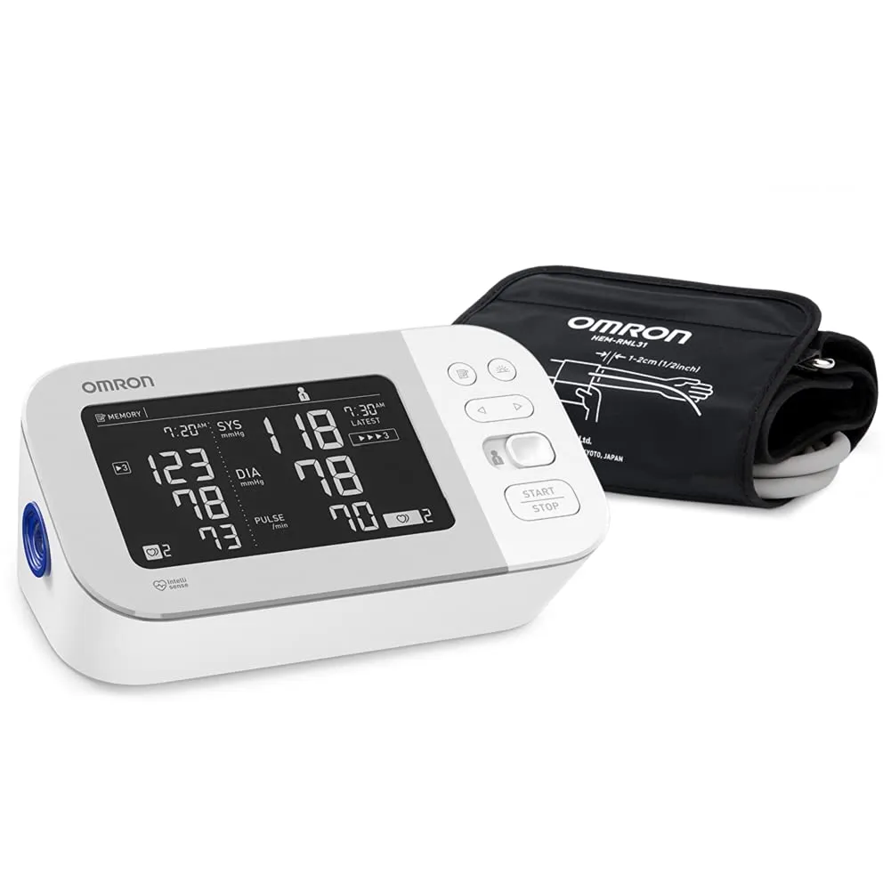 OMRON Platinum Blood Pressure Monitor, Upper Arm Cuff, Digital Bluetooth Blood Pressure Machine, Stores Up To 200 Readings for Two Users (100 each)