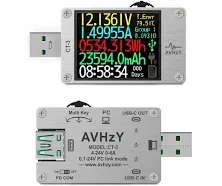 AVHzY USB Power Meter USB 31 Tester USB Load Digital Multimeter current Tester Voltage Detector Lua Interpreter Integrated Dc 26V 6A PD 2030 Qc 203040