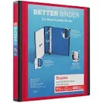 Staples 1 1/2&#034; 3-Ring Better Binder Red 3/Pack ST55860-CCVS