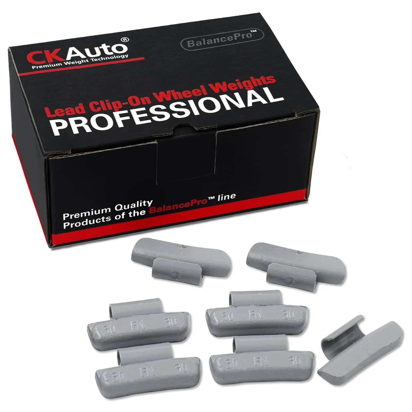 CKAuto FN Series Coated Lead Clip On Wheel Weights, 30g, 25pcs/Box