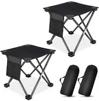 2 Pack Folding Camping Stool Portable Outdoor Camping Chair for Fishing BBQ H...