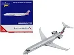 GeminiJets Bombardier CRJ700 Commercial Aircraft American Airlines - American Eagle Silver with Striped Tail 1/400 Diecast Model Airplane