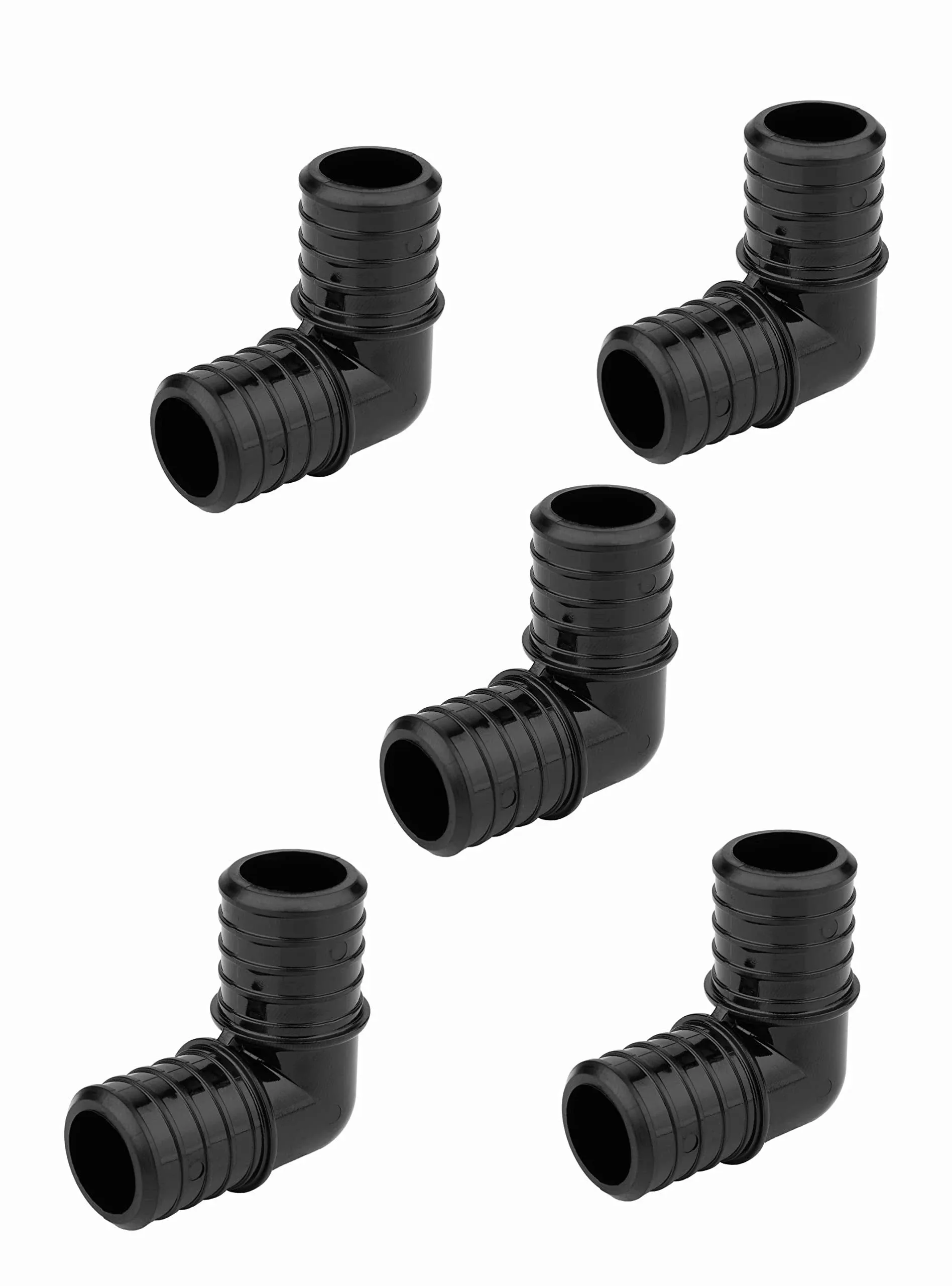 10-Pack EFIELD Poly Crimp Pex Fittings 1/2" X 1/2" Elbow With Position Tabs, ASTM2159