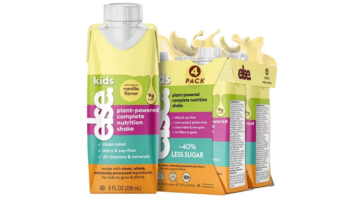 Else, Kids, Plant-Powered Complete Nutrition Shake, Vanilla