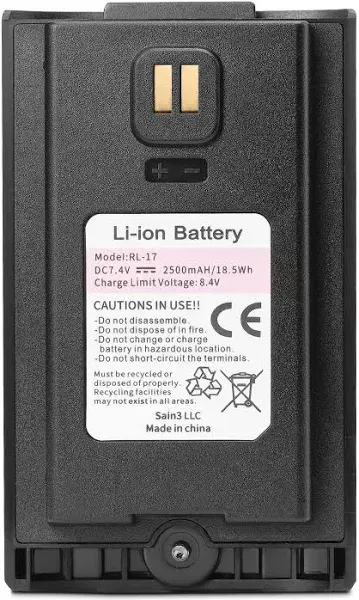 Baofeng RL-17 | 2500mAh Original Battery for UV-17R/UV-17R Plus | Type