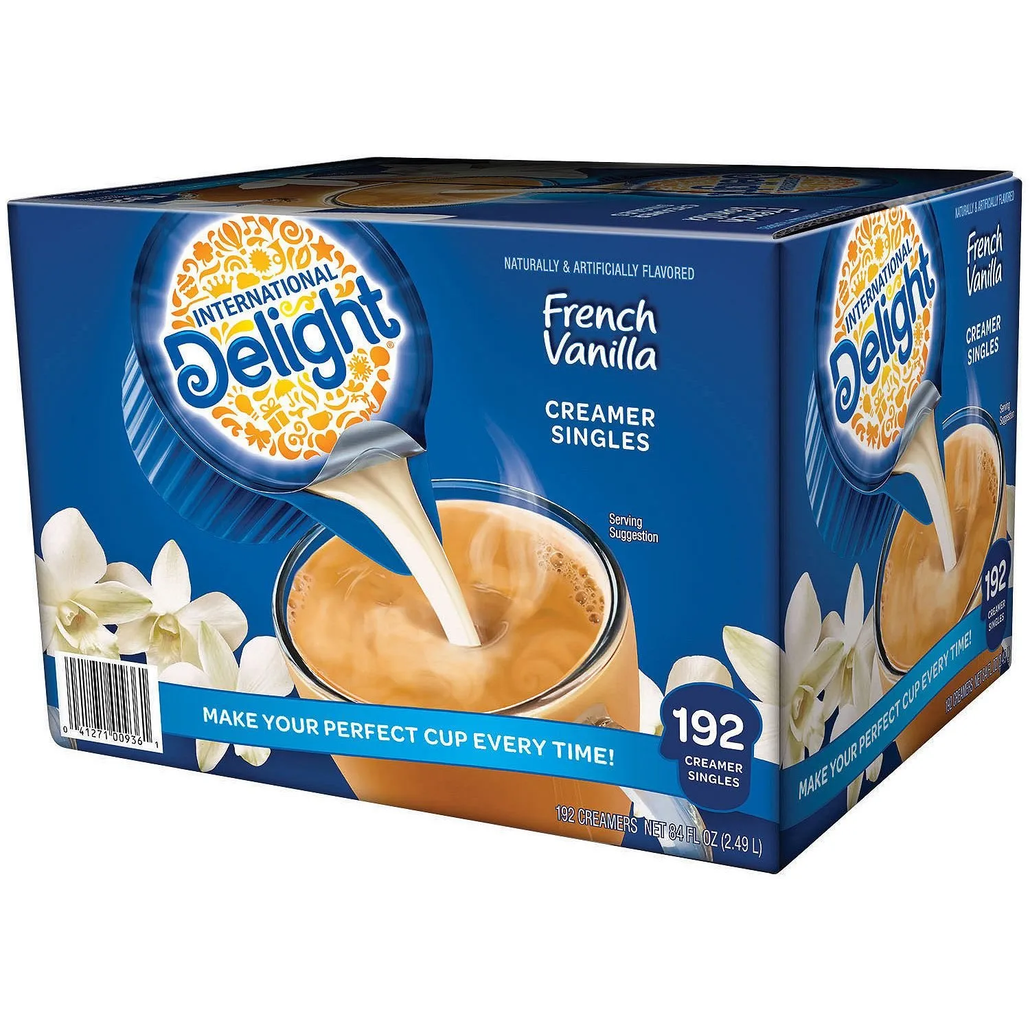 International Delight Non-Dairy Creamer, French Vanilla, Box Of 192 Packets