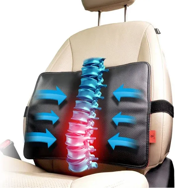 AJUVIA Back Vitalizer - Car Lumbar Support for Driving Seat - Car Pillow