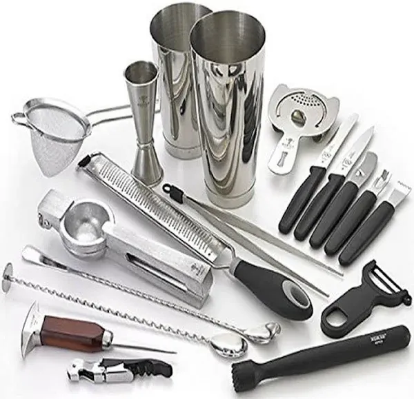 Barfly M37102 Deluxe Cocktail Set, 19-Piece, Stainless Steel