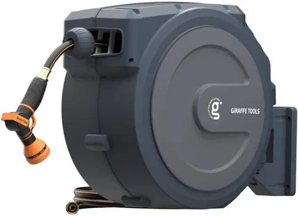  CW20 Retractable Garden Hose Reel 5/8&#034; x 65 ft Heavy Duty Water Hose Reel, 