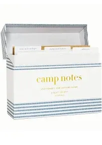 Sugar Paper Camp Notes Set, 12 Prompted Notes with Envelopes and Decorative Stickers