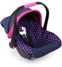 Bayer Baby Doll Deluxe Car Seat with Canopy, Blue/Pink