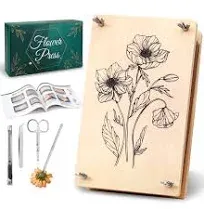 Aboofx Large Professional Flower Press Kit 6 Layers 10.8 x 6.9 inch DIY Flower Pressing Kit for Adults to Making Dried Flower & Press Flowers Arts