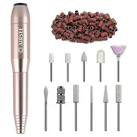 AIRSEE Portable Electric Nail Drill Professional Efile Nail Drill Kit For Acr...