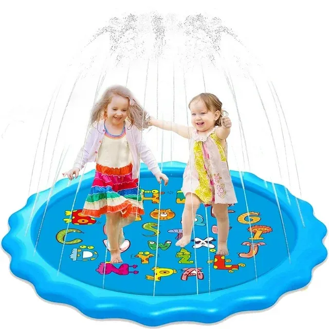 Meidong Splash Pad Sprinkler for Kids Toddlers 67" Splash Water Pad,Outdoor Swimming Pool Splash Play Mat Water Toys for Children for Fun Games