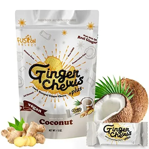 Fusion Select Ginger Chews - Sweet Soft Candied Delights From Indonesia - Pro...