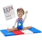 Emily Rose 18 Inch Doll Clothes Team USA-Inspired 5 Piece Doll Gymnastics Set, Including Gold Medal and Face Stickers! | Doll Clothes For 18" American Girl and Similar Dolls